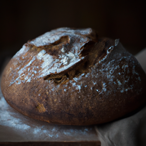 תמונה כפרית של לחם רוסי טרי שנאפה, המדגישה את המשמעות התרבותית שלו